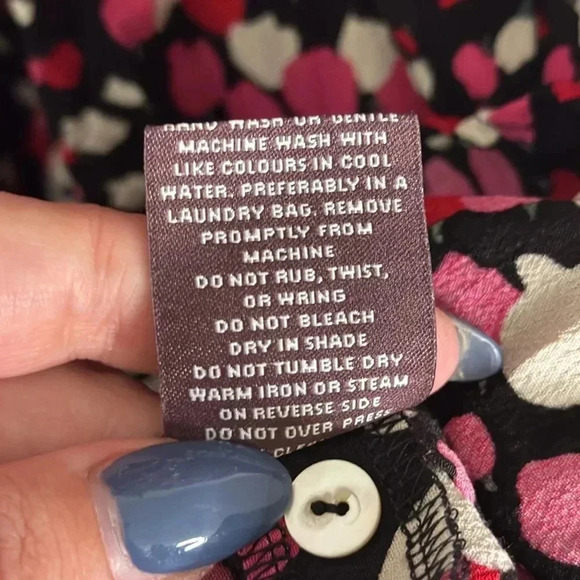 Mister Zimi Mini Dress Posey Print Feminine Size 14 - Picture 12 of 13